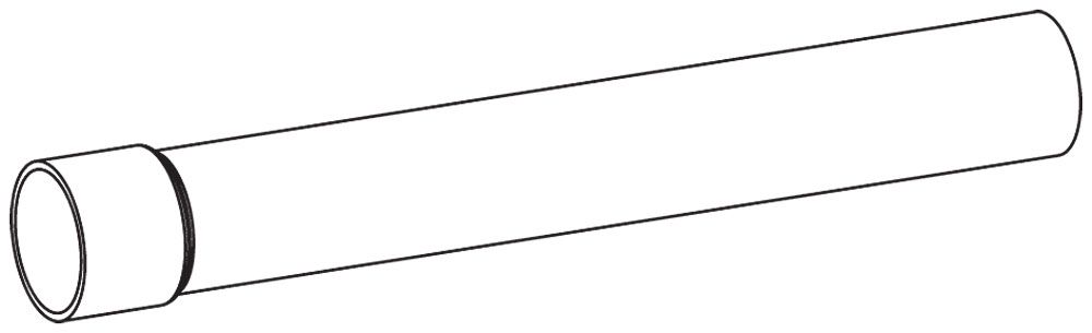 SPÜLROHRVERLÄNGERUNG MIT MUFFE 340 mm, weiß