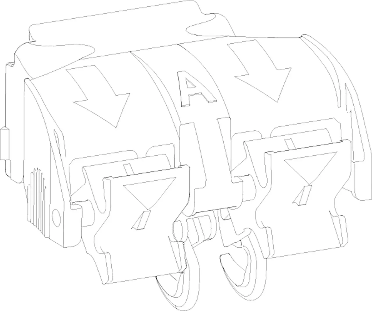 Aufnahmebock m. Umlenkhebel UP-SPK XT, UP387, mechanisch