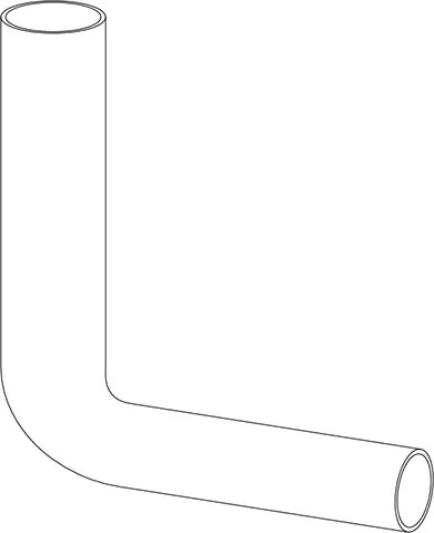 SPÜLROHRBOGEN 230 x 210 mm, weiß