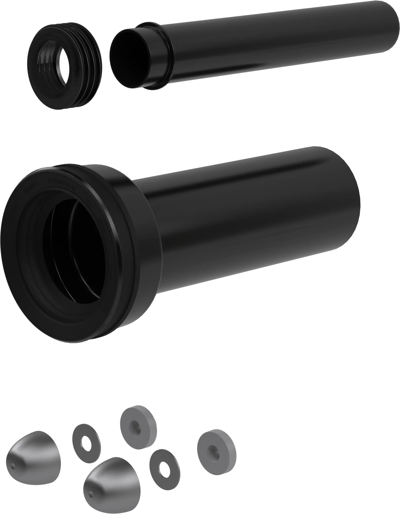 Wand-WC-Anschluss-Set Ø 90 mm, L=300mm