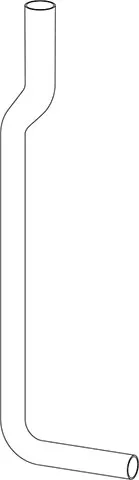 SPÜLROHRBOGEN FÜR HALBHOHE MONTAGE 770 x 220 mm, weiß