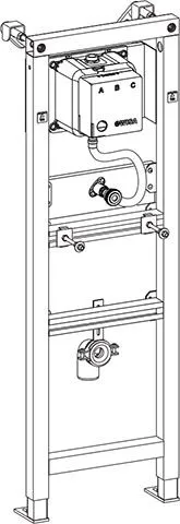 UR -Element mit UP-Druckspüler für mech. Bedienungsplatten