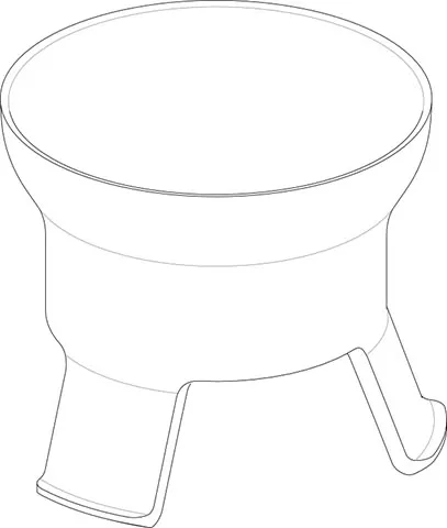 Spülstromreduziereinsatz blau