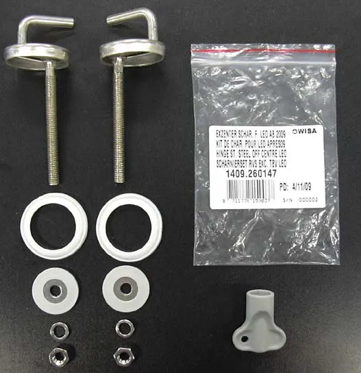 ERSATZSCHARNIERE EXZENTRISCHE SCHARNIERE FÜR WC-SITZ LEO (ab 2009)